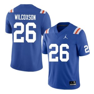 Men's Florida Gators #26 Kamar Wilcoxson NCAA Nike Blue Throwback Authentic Stitched College Football Jersey TKA8862QA